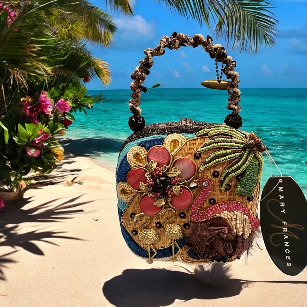 Mary Frances “Flirty Flamingo” Handbag